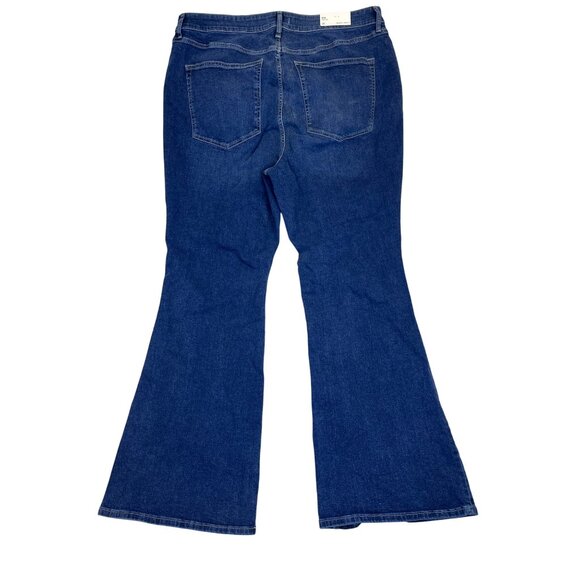 Warp + Weft Womens Blue Denim Flare Jeans Miami High Rise Stretch Sz 22 - New - Picture 2 of 11